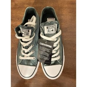 Converse All Star Women’s Velvet Green Sneakers Size 6